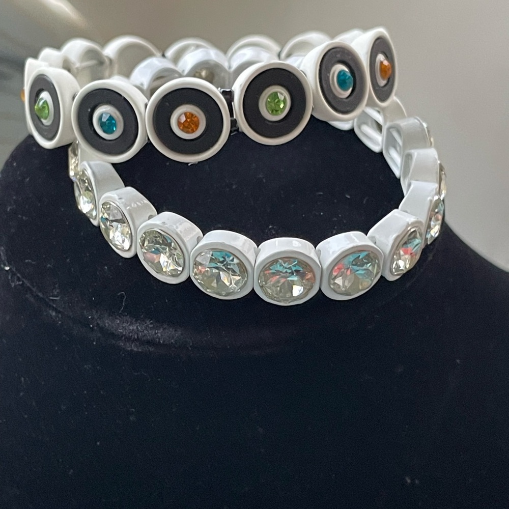 Acrylic/Resin Crystal STRETCH Bracelets (two)